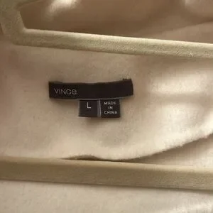 Manteau Vince En Laine Hiver - Capuche Doublée Fourrure De Lapin - Taille M - Blanc Ivoire - Neuf Avec étiquettes